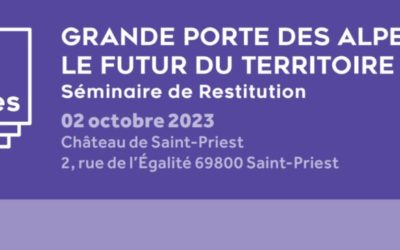 PDAE au Séminaire GRANDE PORTE DES ALPES 2050, Le futur du TERRITOIRE