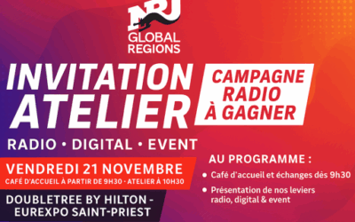 NRJ:Invition Atelier leviers de communication vendredi 21 novembre