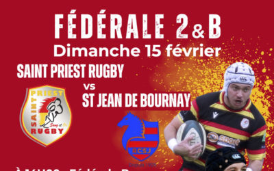 Saint Priest Rugby – Fédérale 2 – Réception de St Jean de Bournay  