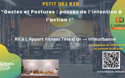 Wellpro’Attitude – Invitation Petit déjeuner en collaboration avec l’Appart Fitness – 19 juin 8h