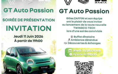 Renault Garage Faucon – Soirée de présentation nouvelle Twingo le jeudi 11 juin 19h sur notre site de Saint Bonnet De Mure